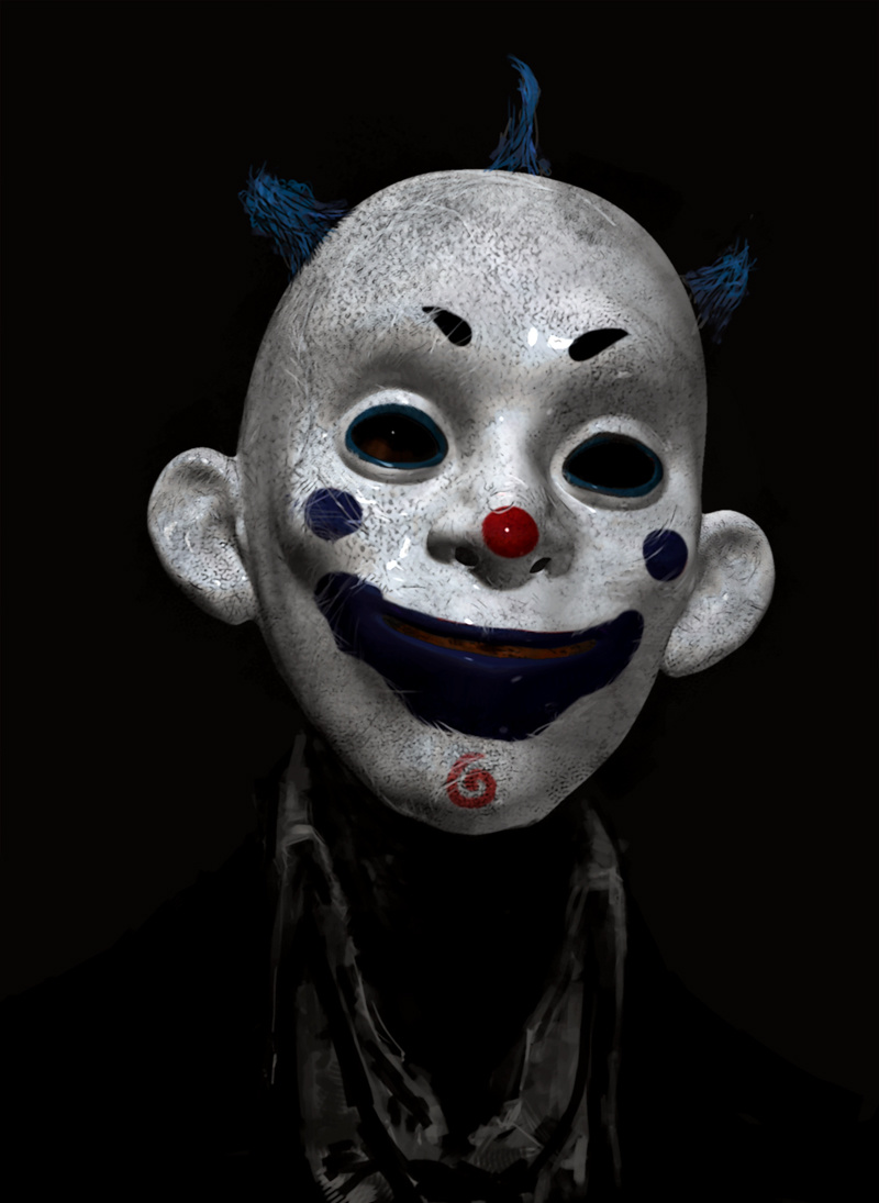 Illustration for article titled Never-seen Dark Knight concept art reveals the terrifying origins of the Joker's Clown Gang
